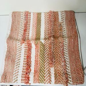 Pottery Barn Knit Pillowcover NWT 24x24 Laurel Text 24 Blush Pink Tan Cream